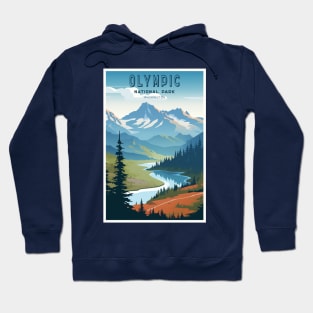 Olympic National Park Travel Poster Hoodie